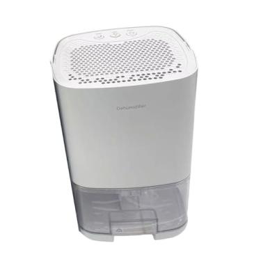 Imagem de Generic Desumidificador com desligamento automático, plugue americano, prático, portátil, secagem de roupas, silencioso, 1000ml para salas de estar, trailers, Branco