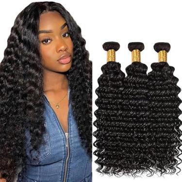 Imagem de Pacotes de cabelo YOUNGHANN Deep Curly 24 polegadas Brazilian Virgin