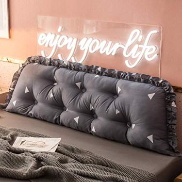 Imagem de Almofada de cabeça de cama, almofada de cunha macia, encosto de sofá estofado, encosto longo removível grosso bloco de apoio de algodão - l 120 cm (47 polegadas) (E 180 cm (71 polegadas))