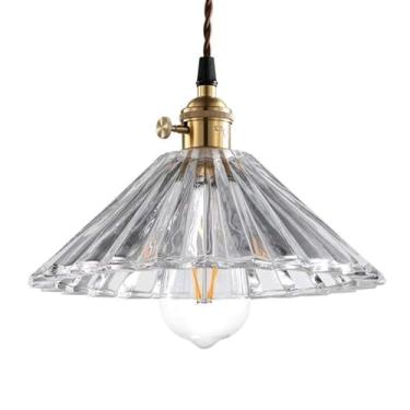 Imagem de YQSLQZZ Luminária pendente vintage para casa de fazenda, lustre de vidro para sala de jantar, iluminação decorativa acima da pia da mesa de jantar, luzes de teto suspensas, altura ajustável