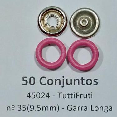 Imagem de Botões de Pressão Nº 35 Tic-Tac Sortidos Colorido Latão TuttiFruti 9,5