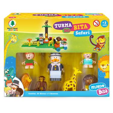 Imagem de Safari Turma do Bita 30 Blocos e 4 Bonecos 0390 - Monte Libano