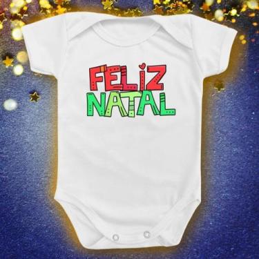 Imagem de Body Para Bebê De Natal Feliz Festa Menino Menina Animado - Borizinho 