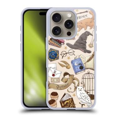 Imagem de Head Case Designs Capa de gel macio oficialmente licenciada com estampa Harry Potter Hogwarts Relíquias da Morte XXXVII compatível com Apple iPhone 16 Pro