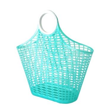 Imagem de Bothyi Cesta de compras, sacola de compras, frutas, vegetais, organizador leve para chuveiro, cesta de banho para livraria, lavanderia, supermercado, Verde