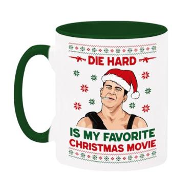 Imagem de Caneca de café Die Hard, copos de Natal de 325 ml, presente de mercadoria Hans Gruber Die Hard para homens e mulheres, copos de festa de Natal para bebidas de cacau com chocolate quente, presentes de