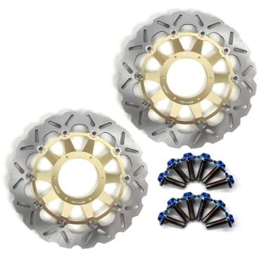 Imagem de Arashi Discos de freio dianteiro Rotores com parafusos de montagem para Honda CBR1000RR 2006-2007, VTR1000 SP1 RC51 2000-2004, acessórios de substituição de motocicleta dourados