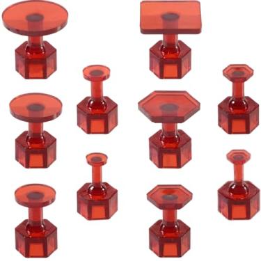 Imagem de OMYZERO Abas para extrator de amassados, 10 peças de abas de remoção de amassados de carroceria, ferramenta de reparo de amassados sem pintura, abas de cola com ventosa de gelo para reparo de