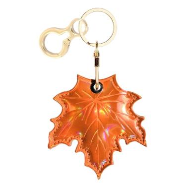 Imagem de Capa de couro brilhante para chaveiros, compatível com AirTag, capa protetora fofa com chaveiro, rastreador GPS antiarranhões para chaves, bolsa, animais de estimação (folha de bordo)