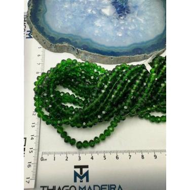 Imagem de Fio Cristal 6mm Vidro Facetado - 40cm com 84 Cristais Coloridos - no-b