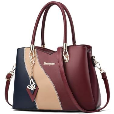 Imagem de SiMYEER Bolsas e bolsas de mão com alça superior bolsa de ombro bolsa carteiro para mulheres, Vinho 2-1-sp