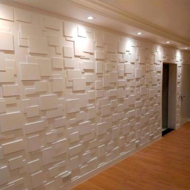 Imagem de Revestimento Parede 3D Plastico Ilove3D Mod. Quadratto 9M²
