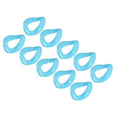 Imagem de Anéis de elos de acrílico, ganchos C de ligação rápida de 23 mm para corrente de bolsa, artesanato DIY, azul, 48 peças