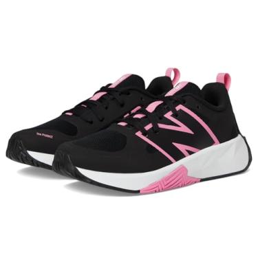 Imagem de New Balance Tênis de corrida infantil unissex FuelCell Play V1 com cadarço, Preto/Rosa/Branco, 16
