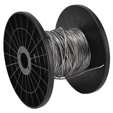 Imagem de ZJchao Fio de Cerca Elétrica, Cerca Eletrônica de Pulso de Tensão de 100 M, de Arame de Liga de Alumínio e Magnésio, Elétrica de Fio Poli, Com Elasticidade para de Jardim