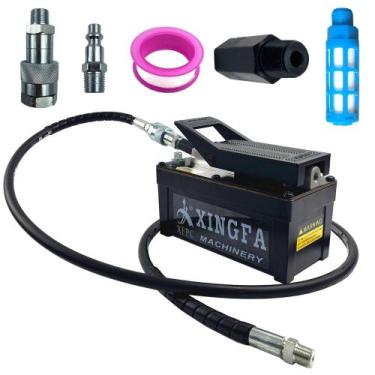 Imagem de Bomba hidráulica pneumática XFPC 10.000 PSI 1.7L Reservatório de Alumí