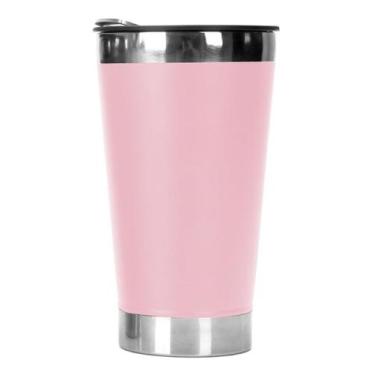 Imagem de Copo Térmico Aço Inox Cerveja Chopp C/ Tampa Abridor 500ml - Ingá, Cop