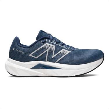 Imagem de Tênis New Balance Fuelcell Propel V5 Masculino, 41, Marinho, Branco