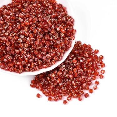 Imagem de 600 peças/50 g 4 mm Bicone Picasso tinta para assar contas de sementes de vidro pequeno mini pônei espaçadores soltos para pulseiras, colar de fabricação de joias, bricolage, suprimentos de artesanato