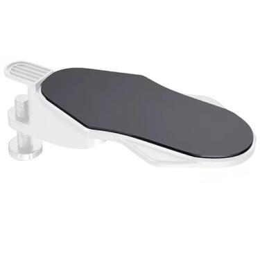 Imagem de Extensor de mesa ajustável por computador, suporte de apoio de braço de mesa giratório de 180 ° Teclado suporte de pulso, mouse dobrável ergonômico apoio de pulso (Branco)
