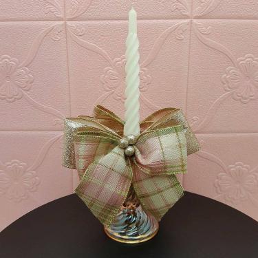 Imagem de Castiçal Porta Vela Aparador Arranjo Centro Mesa Natal 35cm