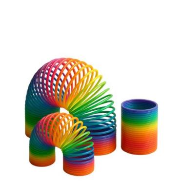 Imagem de Kit 6 Molas Coloridas Arco-Íris  Brinquedo Mágica Maluca Divertido - A