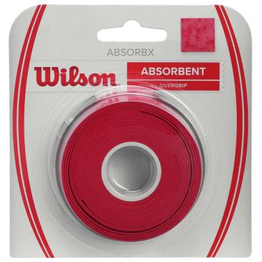 Imagem de Overgrip Wilson Absorbx Vermelho Com 03 Unidades