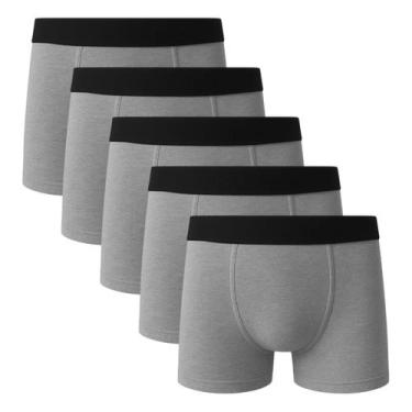 Imagem de Kit 5 Cuecas Boxer Basic Lisa Algodão Masculina Sortido - QLC SPORT, C