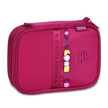 Imagem de Estojo Box Rebeca Bonbon Beaded Fun Organizador Espaçoso RB (Rosa)