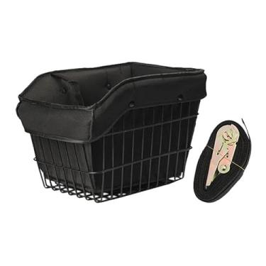 Imagem de harayaa Cesta de bicicleta, cesto para bicicleta, recipiente, acessórios para bicicleta, organizador de artigos diversos com bolsa forro para compras ao ar, Style a