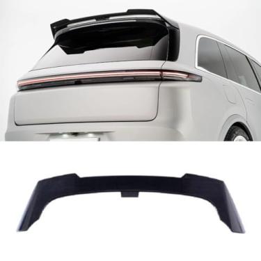 Imagem de Spoiler de para-choque dianteiro traseiro do carro difusor saia lateral peça modificação labial compatível com L8-YOFER Spoiler de teto traseiro acessórios para carro (Spoiler de teto traseiro preto