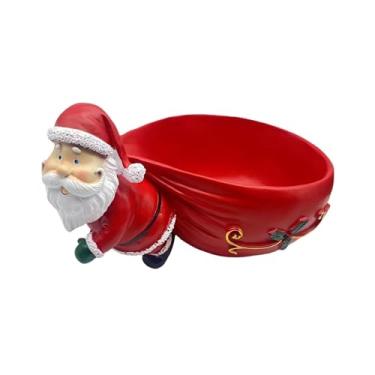 Imagem de KiBcsLic Estátua Decorativa Do Papai Noel, Escultura Natalina com Tigela para Guardar Objetos, Enfeite de Resina, Recipiente para Diversos Itens Na Entrada, Estilo B