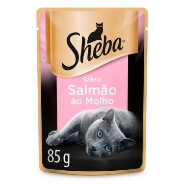 Imagem de Ração Úmida Sheba Sachê para Gatos Adultos Sabor Salmão ao Molho 85g
