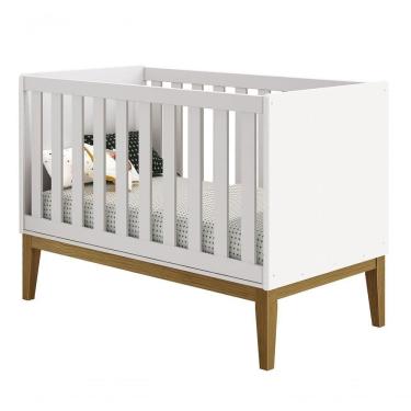 Imagem de Berço Americano Classic New Branco Fosco Com Madeira - Reller