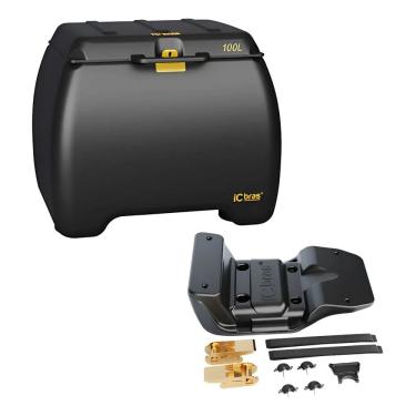 Imagem de Caixa Baú Bauleto 100 Litros Com Suporte Universal Motoboy Icbras