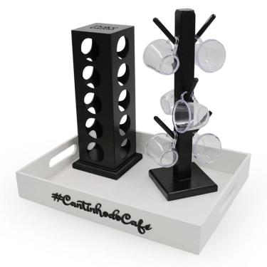 Imagem de Kit 6 Xicara Porta Capsulas Dolce Gusto Bandeja Acrílico