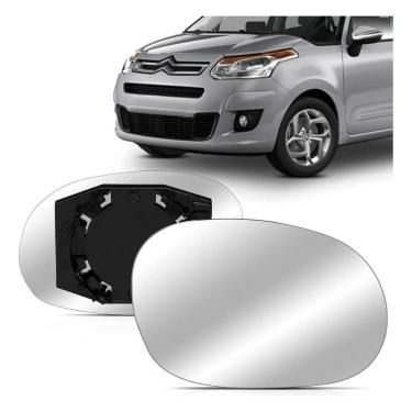 Imagem de Lente Retrovisor Citroen C3 Picasso 2003 04 05 06 07 08 09 10 2011 Esquerdo