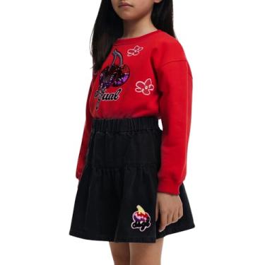 Imagem de Desigual Saia jeans curta para meninas, Preto, 12 Anos