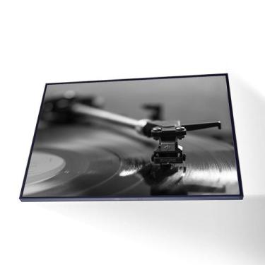 Imagem de Quadro Disco de Vinil Canvas Com Vidro - Center Molduras, 40x30 Caixa,
