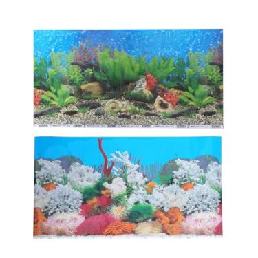 Imagem de iplusmile Papel de parede 3D, adesivos 3D, papéis de parede de fundo de aquário, fundo de tanque de peixes de 10 galões, adesivo decorativo de dupla face, papel de parede adesivo, quadro, decoração