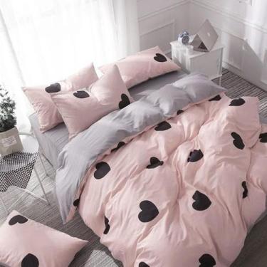 Imagem de Jogo De Cama Love Rosé Casal King 6 Peças Edredom 280X280 - Casa Da Fa