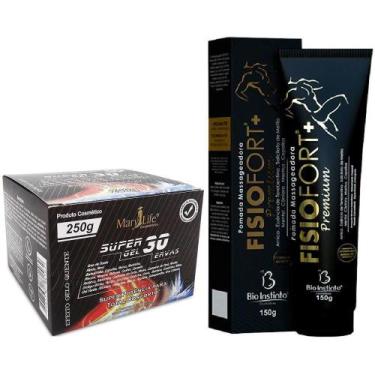 Imagem de Kit 2 Super Gel 30 Ervas 250G + 2 Pomada Fisio Fort Premium - Bio Inst