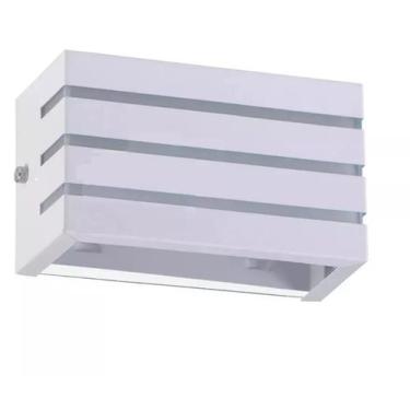 Imagem de Arandela Frisada 2 Fachos Uso Externo Interno - Branco - Bruno Acabame