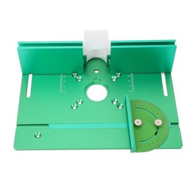 Imagem de Garosa Placa de Inserção de Mesa de Roteador de Alumínio, Base Articulada Anodizada Mais Dura Com Ajustável para Pequenas Máquinas de Corte, Ferramentas de Bancada para Carpintaria, Liga de Alumínio Verde