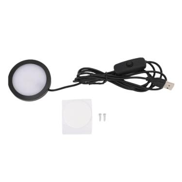 Imagem de GLOGLOW Luz Redonda Ultra Fina LED, Alumínio USB 5V Sob Iluminação do Gabinete Com Cabo de 4,92 Pés para o Armário de Exibição do Quarto da Cozinha