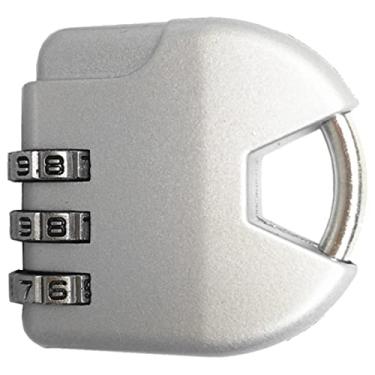 Imagem de Yinhing Cadeado de Bagagem Com Senha Personalizável Material Leve de Liga de Zinco Cadeado de Combinação Segura para Mala Acessórios de Viagem Em Acabamento Branco Prateado (Branco prateado)
