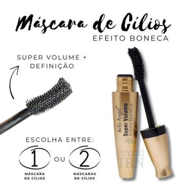 Imagem de Kit Até 2 Rímel Efeito Boneca Belle Angel Máscara de Cílios Super Volu