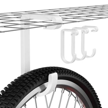 Imagem de Pacote com 4 ganchos grossos para rack de armazenamento, ganchos de garagem para teto, ganchos de armazenamento extra para garagem, teto, prateleira de parede, ganchos de bicicleta pendurados