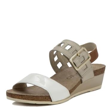 Imagem de NAOT Sandália feminina Dynasty Wedge, Procelain/Marfim/Latte Brown, 9-9.5
