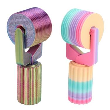 Imagem de SPYMINNPOO Rolo de Arte 2 Peças, Ferramenta de Rolo de Mão para Bordado de 5d Com Alça Confortável para Pintura, Acessórios de Arte para Artesanato Diy (Macarons + Vermelho Azul Verde)